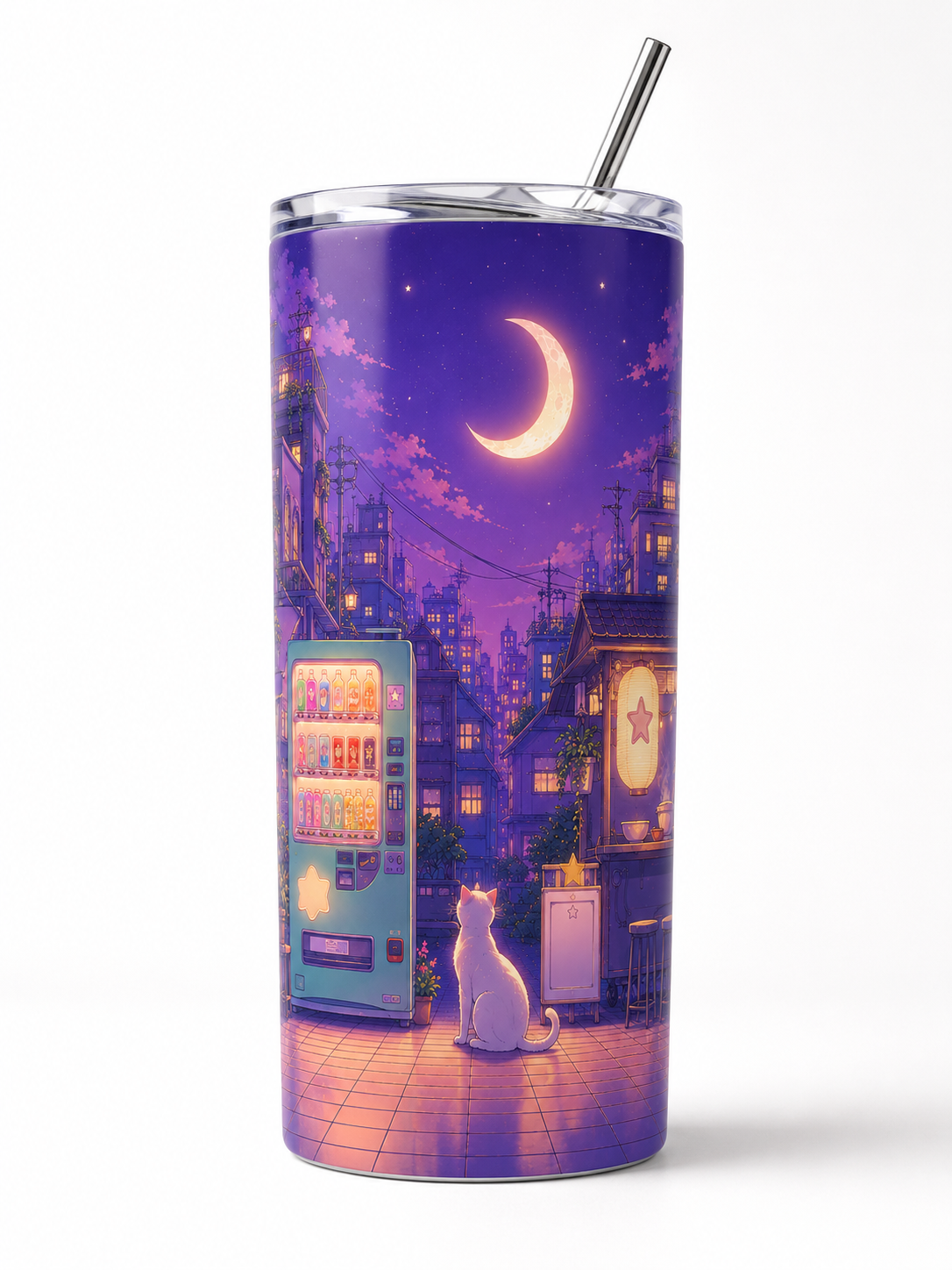 Moonlit Vending Alley Tumbler | Lofi Dreams 20oz