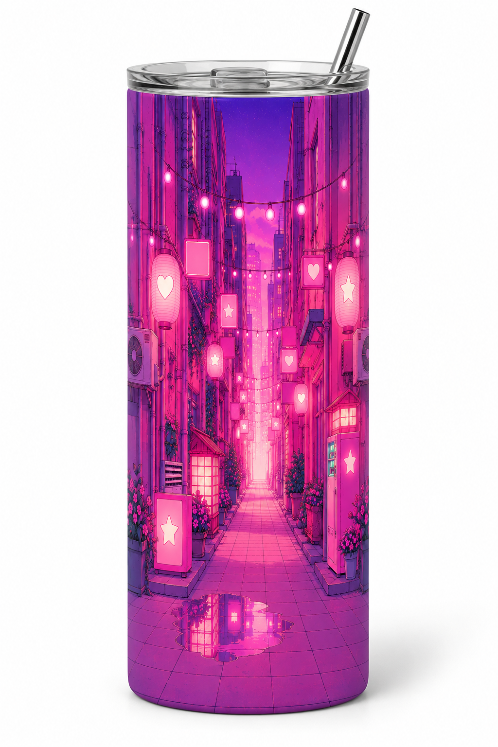 Pink Neon Passage Tumbler | Lofi Dreams 20oz