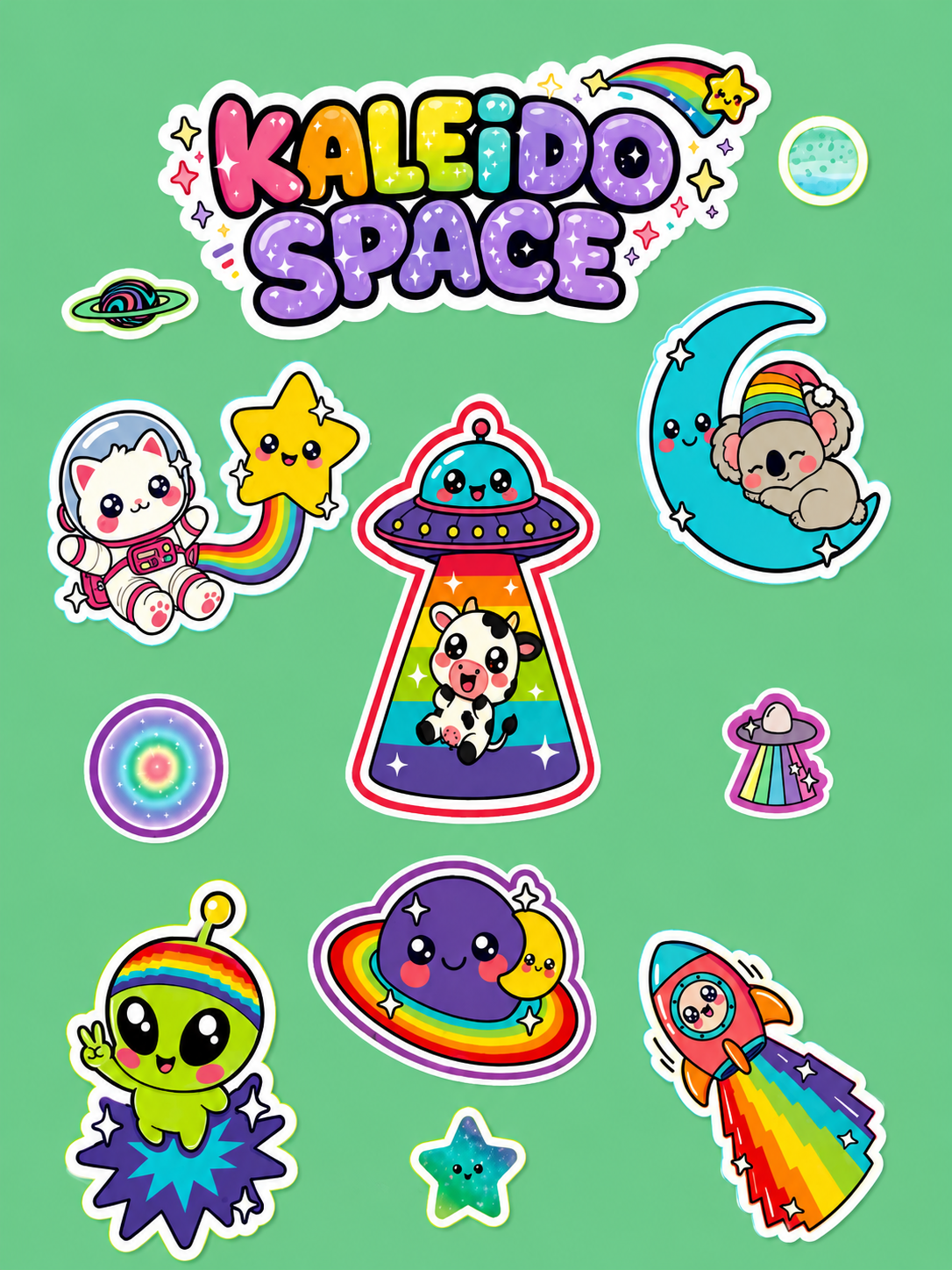Kaleido Space | Kiss-Cut Sticker Sheet